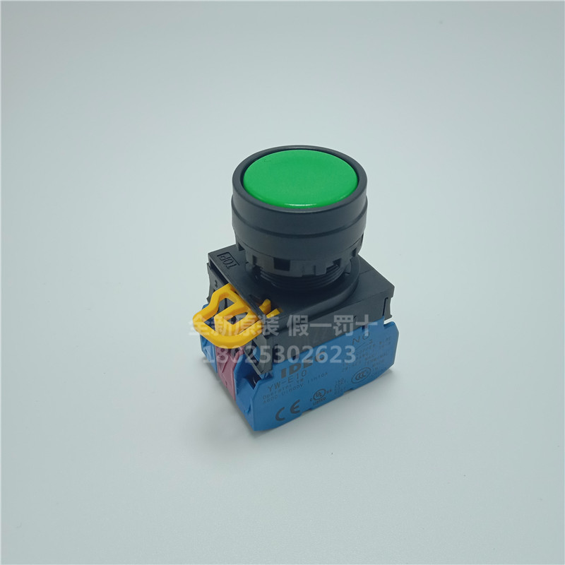 全新原裝IDEC和泉22孔平頭自復位按鈕開關YW1B-M1E21G/12/03/30GR