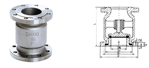 H42W不銹鋼立式止回閥